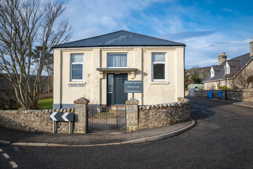 Outside Helmsdale Hostel